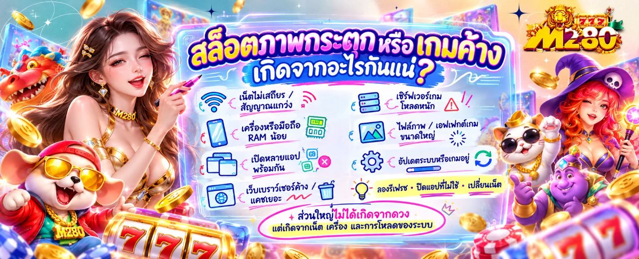 ภาพประกอบบทความ สล็อตภาพกระตุกหรือเกมค้าง เกิดจากอะไรกันแน่