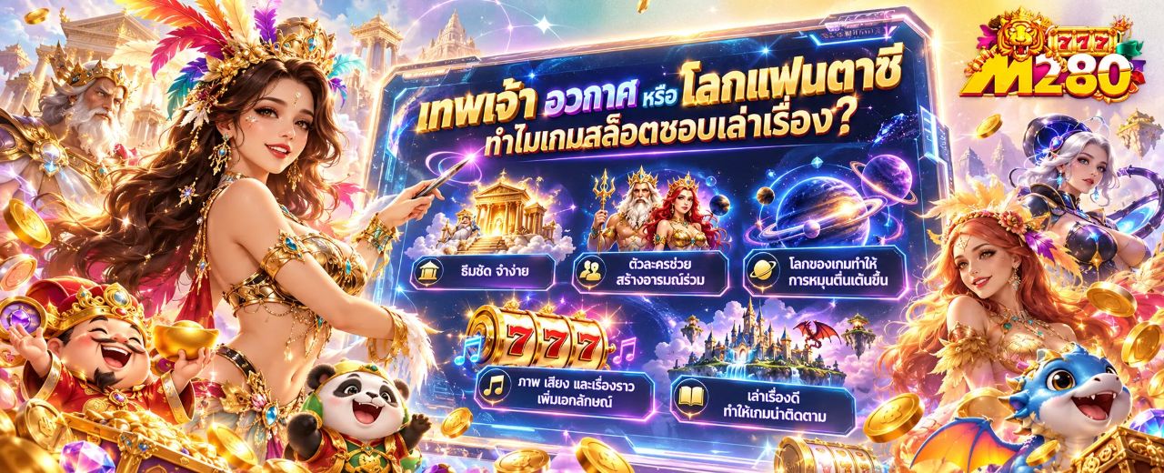 ภาพประกอบบทความ เทพเจ้า อวกาศ หรือโลกแฟนตาซี ทำไมเกมสล็อตชอบเล่าเรื่อง